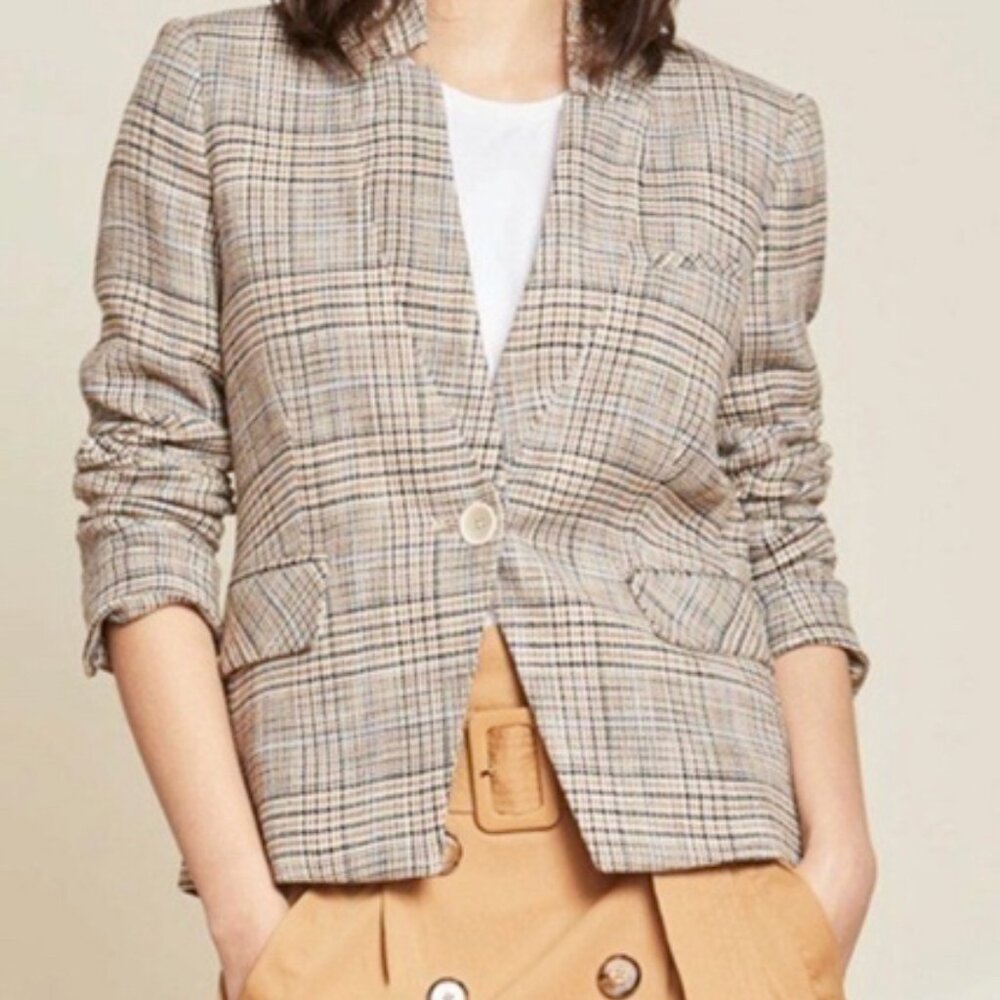 NEW Veronica Beard Dickey Jacket - Tweed Brown and Blue